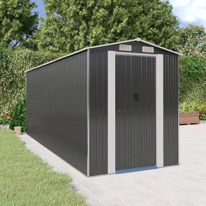 vidaXL Garden Shed Anthracite Galvanised Steel