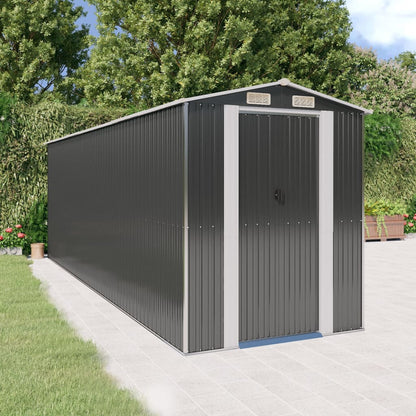 vidaXL Garden Shed Anthracite Galvanised Steel