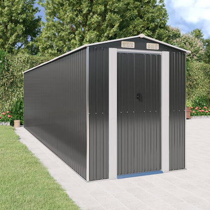 vidaXL Garden Shed Anthracite Galvanised Steel