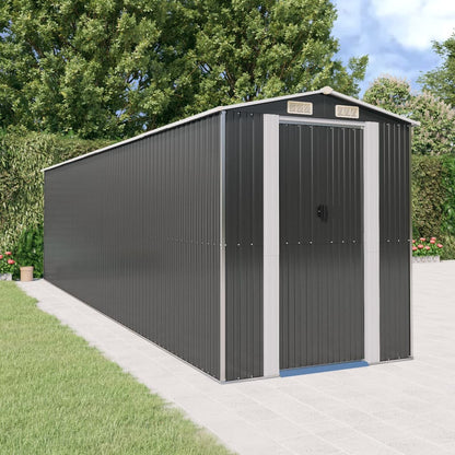 vidaXL Garden Shed Anthracite Galvanised Steel