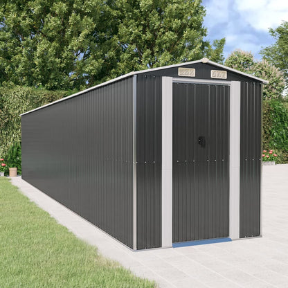 vidaXL Garden Shed Anthracite Galvanised Steel
