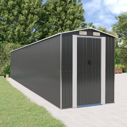 vidaXL Garden Shed Anthracite Galvanised Steel
