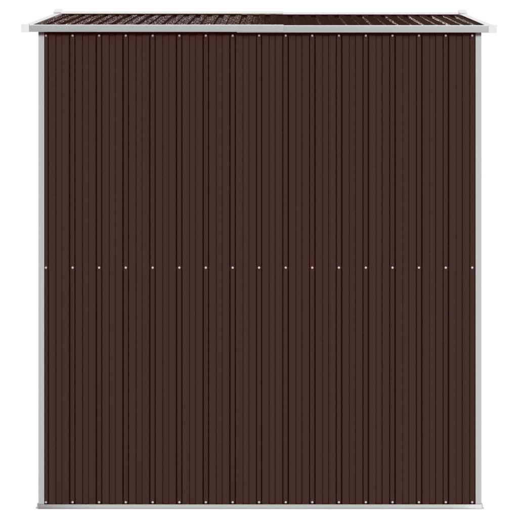 vidaXL Garden Shed Dark Brown 192x191x223 cm Galvanised Steel 5