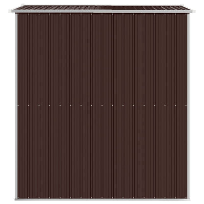 vidaXL Garden Shed Dark Brown 192x191x223 cm Galvanised Steel 5