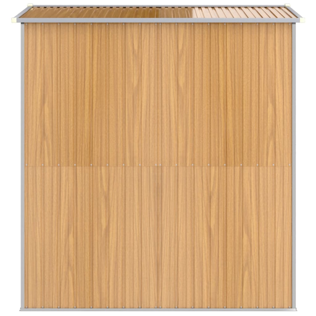 vidaXL Garden Shed Light Brown 192x191x223 cm Galvanised Steel 5