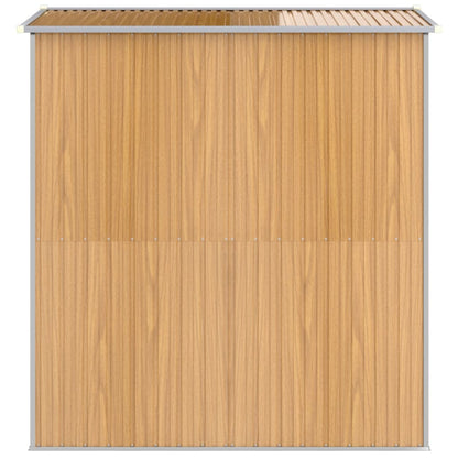 vidaXL Garden Shed Light Brown 192x191x223 cm Galvanised Steel 5