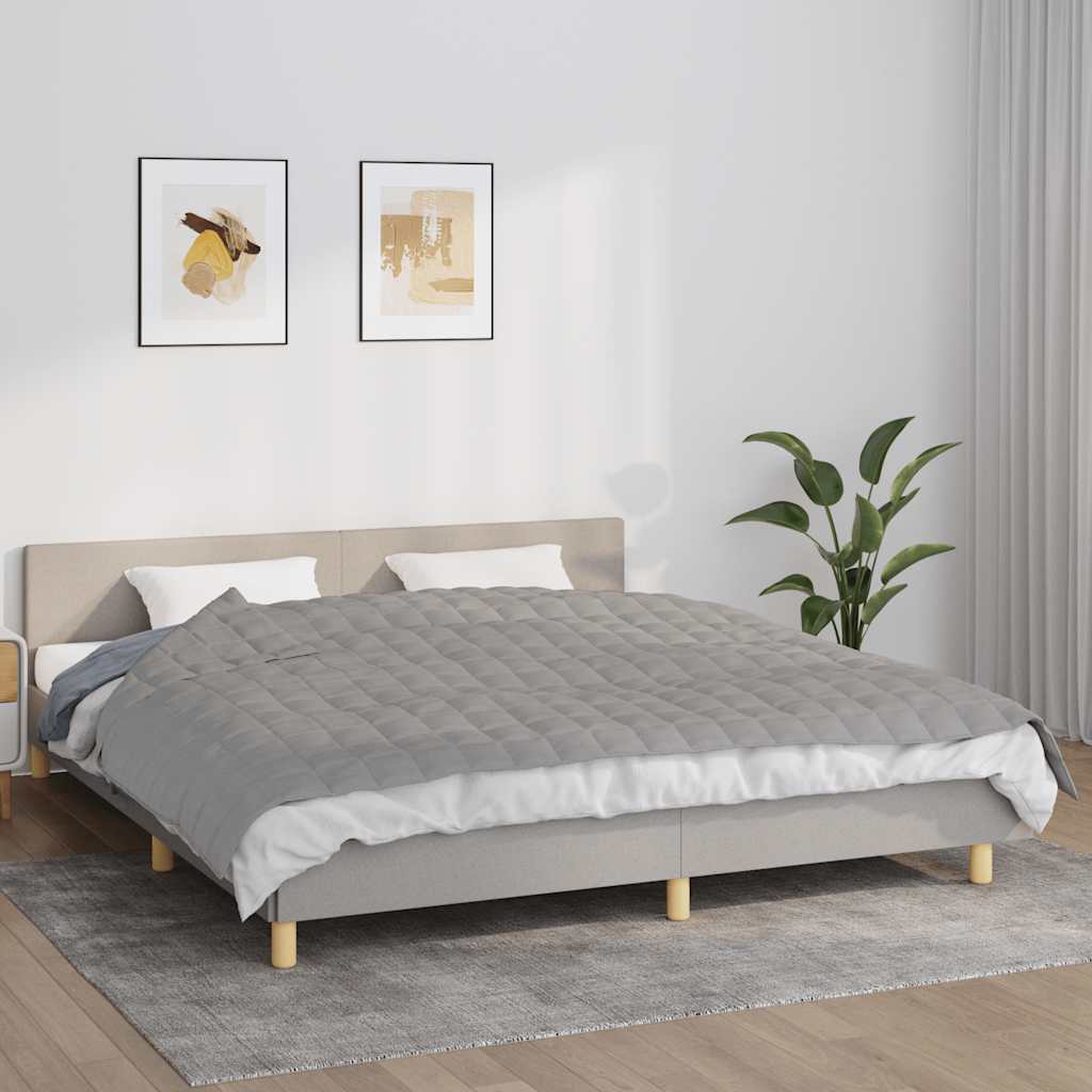 Weighted Blanket Fabric Grey 11 kg 155 cm 220 cm
