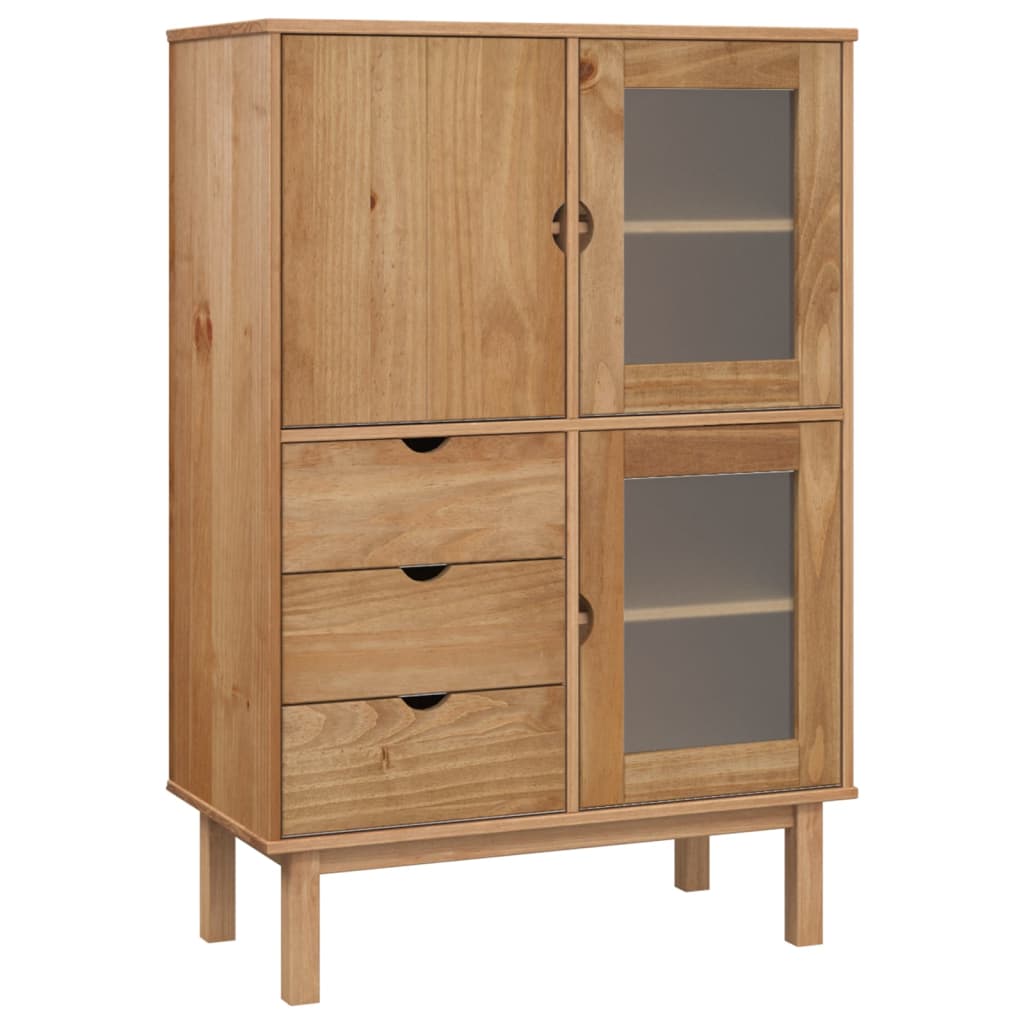 vidaXL Highboard OTTA 85x43x125 cm Solid Wood Pine 2