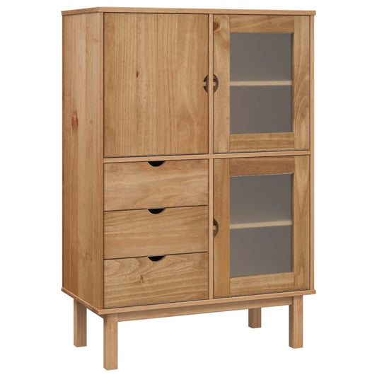 vidaXL Highboard OTTA 85x43x125 cm Solid Wood Pine 2