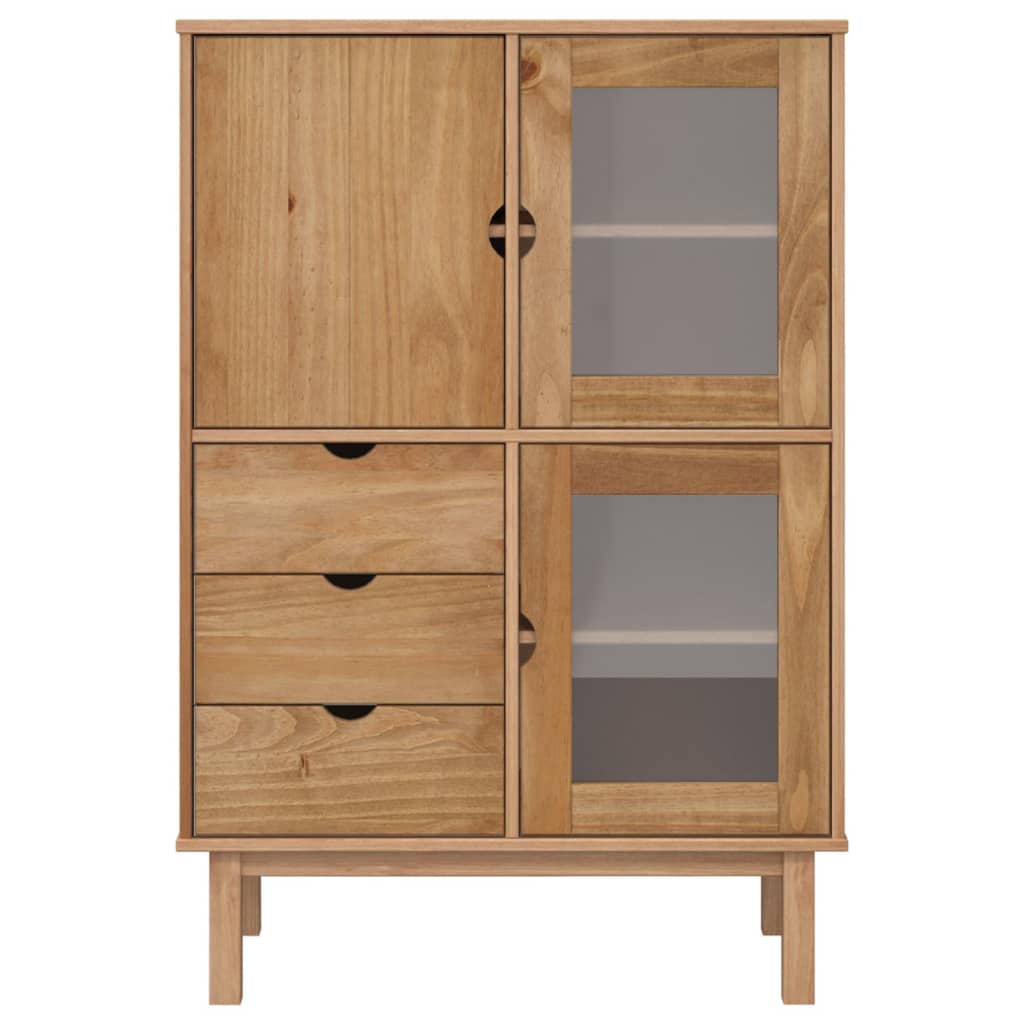 vidaXL Highboard OTTA 85x43x125 cm Solid Wood Pine 3