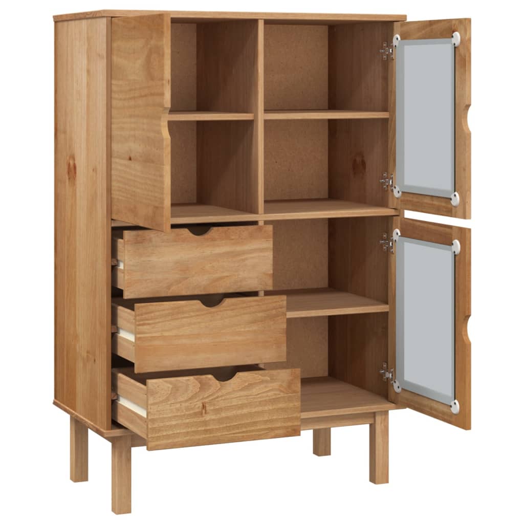 vidaXL Highboard OTTA 85x43x125 cm Solid Wood Pine 4