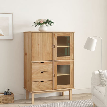 vidaXL Highboard OTTA 85x43x125 cm Solid Wood Pine 1