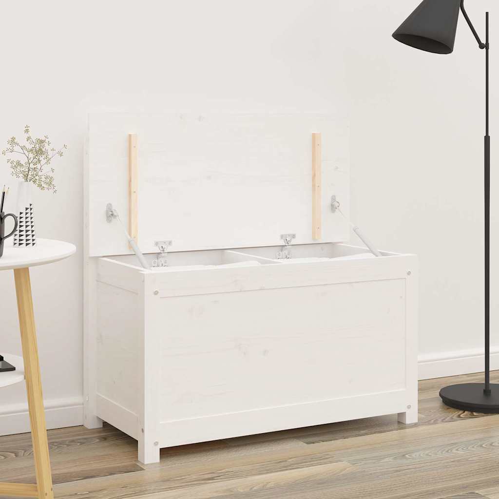 Bench Solid Wood Pine White 80 cm 77 cm