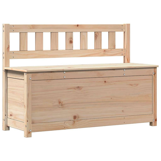 Bench Solid Wood Pine Natural 110 cm 76.5 cm