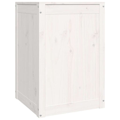 Laundry Box Solid Wood Pine White 44 x 44 x 66 cm