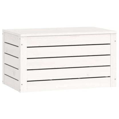 Storage Box 89x36,5x33 cm Solid Wood Pine White 59.5 x 36.5 x 33 cm