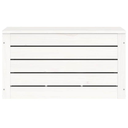 Storage Box 89x36,5x33 cm Solid Wood Pine White 59.5 x 36.5 x 33 cm