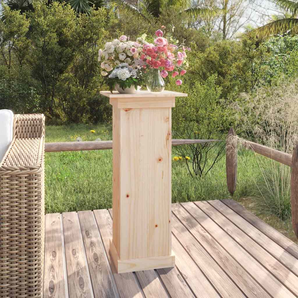 Flower Stand Solid Wood Pine Natural 40 x 40 x 90 cm
