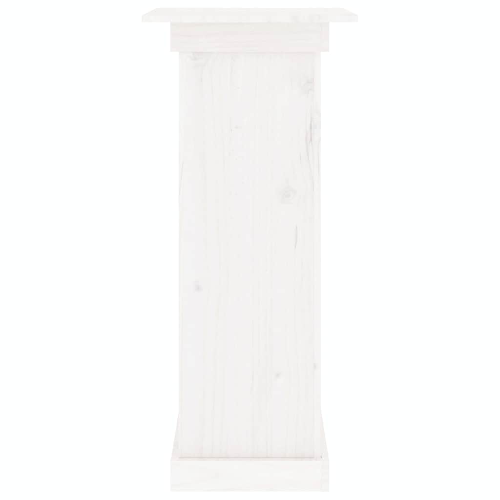 Flower Stand Solid Wood Pine White 40 x 40 x 90 cm