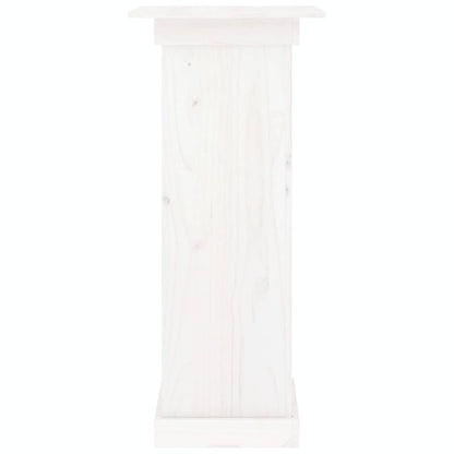 Flower Stand Solid Wood Pine White 40 x 40 x 90 cm