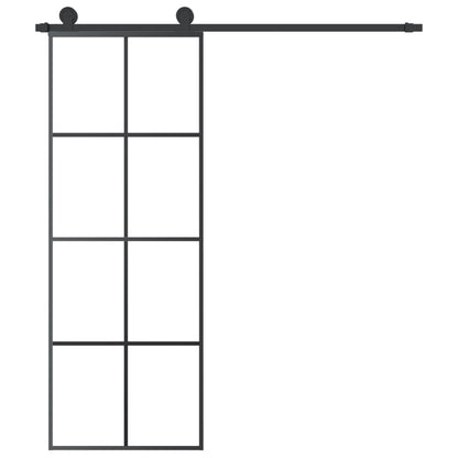 vidaXL Sliding Door with Hardware Set 76x205 cm ESG Glass&Aluminium 3