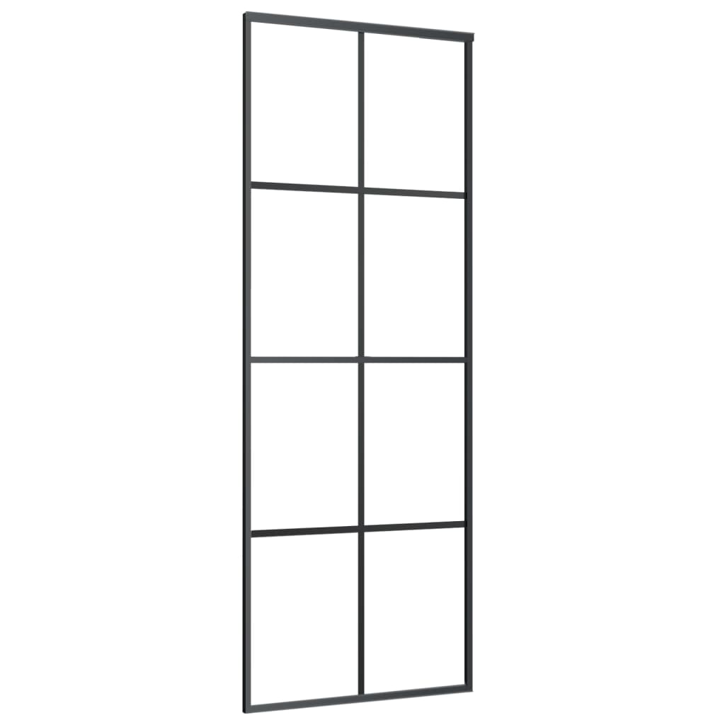 vidaXL Sliding Door with Hardware Set 76x205 cm ESG Glass&Aluminium 4
