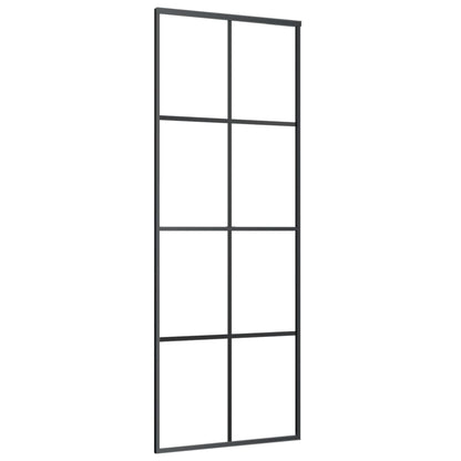 vidaXL Sliding Door with Hardware Set 76x205 cm ESG Glass&Aluminium 4