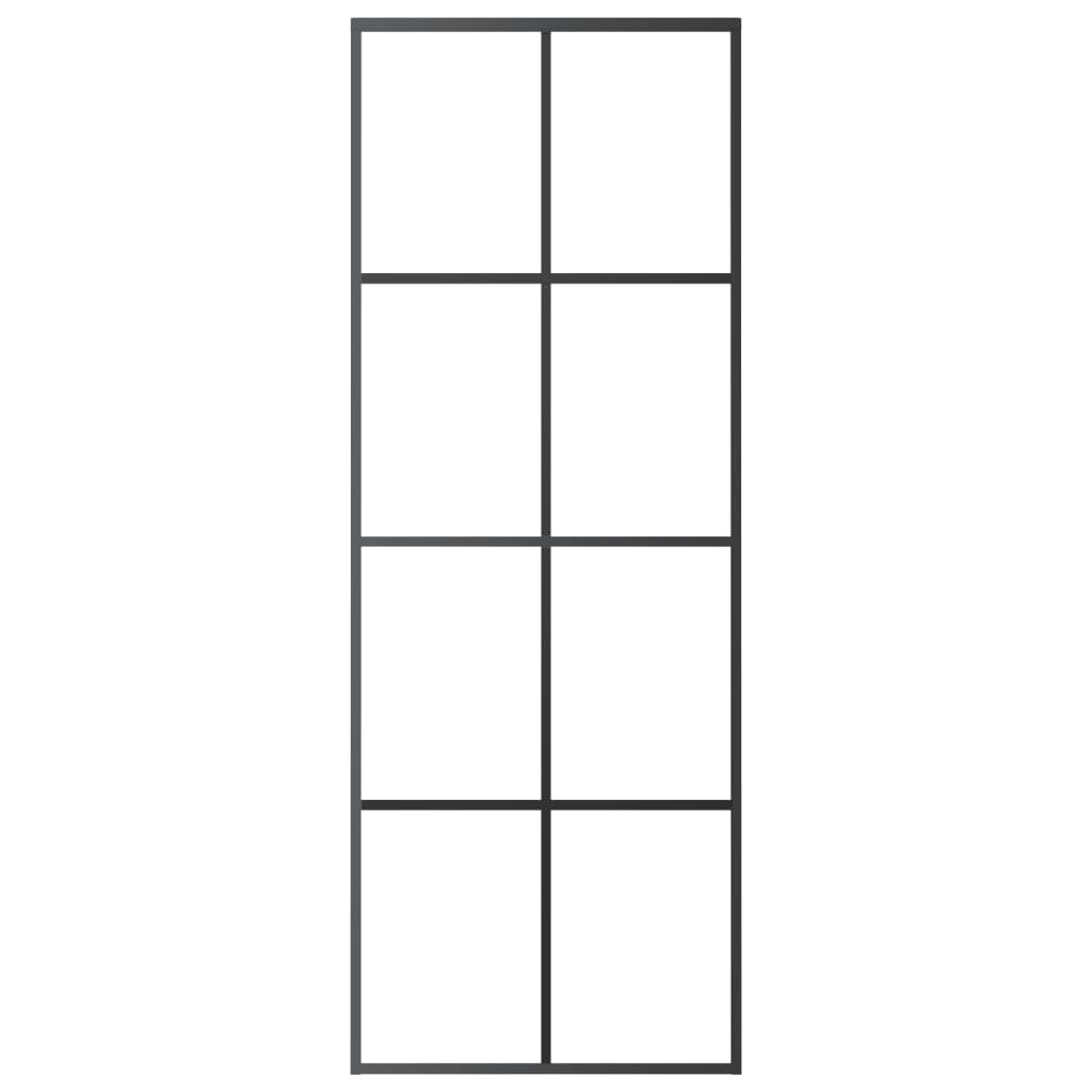 vidaXL Sliding Door with Hardware Set 76x205 cm ESG Glass&Aluminium 5