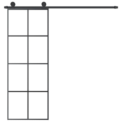 vidaXL Sliding Door with Hardware Set 76x205 cm ESG Glass&Aluminium 3