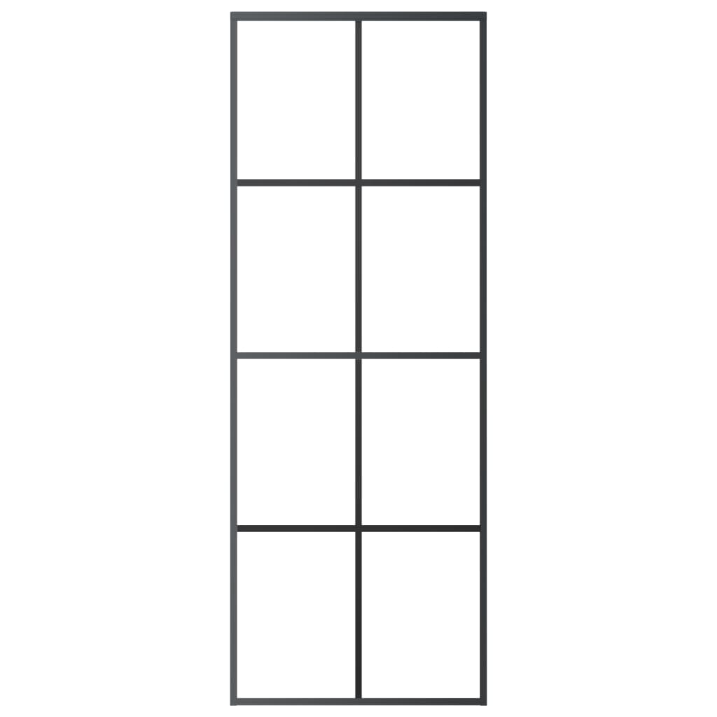 vidaXL Sliding Door with Hardware Set 76x205 cm ESG Glass&Aluminium 5