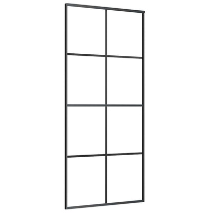 vidaXL Sliding Door with Hardware Set 90x205 cm ESG Glass&Aluminium 4