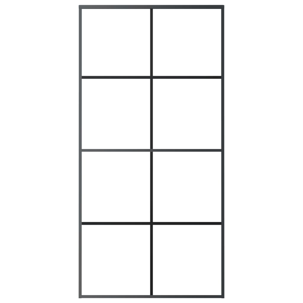 vidaXL Sliding Door with Hardware Set 102,5x205 cm ESG Glass&Aluminium 5