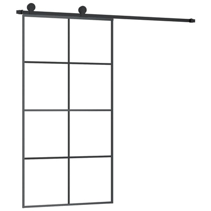 vidaXL Sliding Door with Hardware Set 102,5x205 cm ESG Glass&Aluminium 2