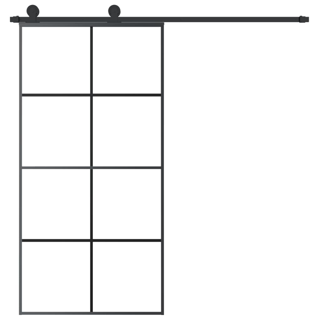 vidaXL Sliding Door with Hardware Set 102,5x205 cm ESG Glass&Aluminium 3