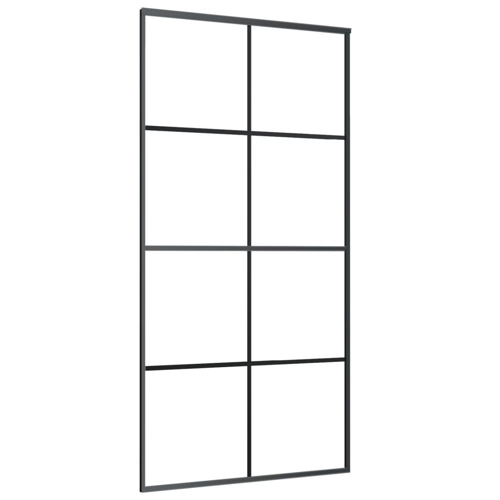 vidaXL Sliding Door with Hardware Set 102,5x205 cm ESG Glass&Aluminium 4