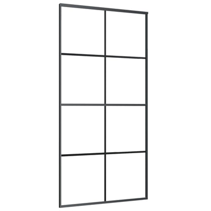 vidaXL Sliding Door with Hardware Set 102,5x205 cm ESG Glass&Aluminium 4