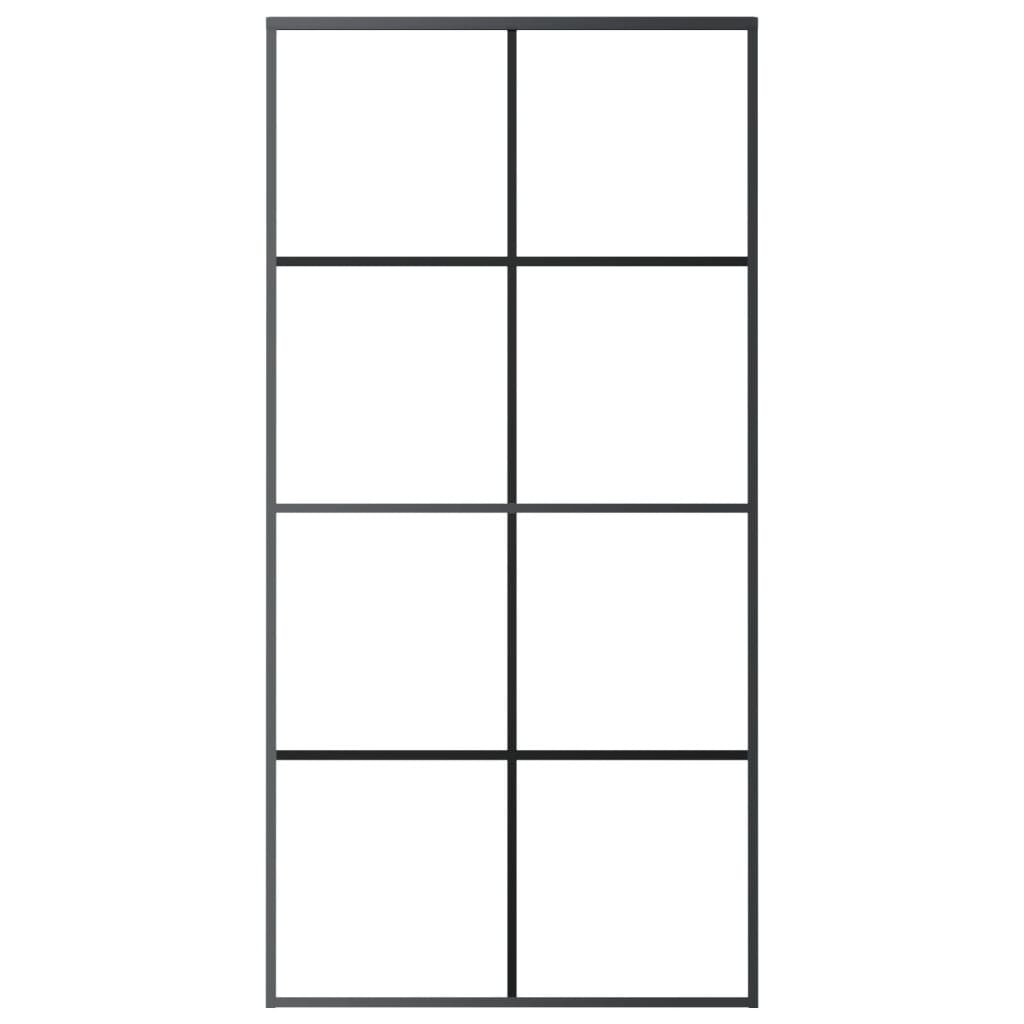 vidaXL Sliding Door with Hardware Set 102,5x205 cm ESG Glass&Aluminium 5