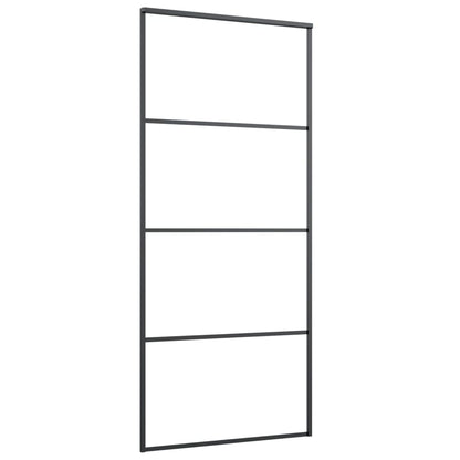 vidaXL Sliding Door with Hardware Set 90x205 cm ESG Glass&Aluminium 4