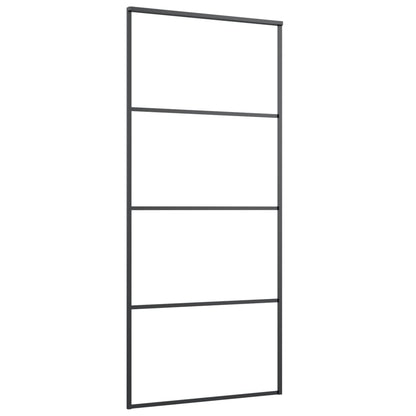 vidaXL Sliding Door with Hardware Set 90x205 cm ESG Glass&Aluminium 4