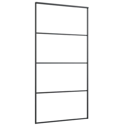 vidaXL Sliding Door with Hardware Set 102,5x205 cm ESG Glass&Aluminium 4