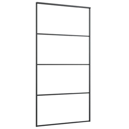 vidaXL Sliding Door with Hardware Set 102,5x205 cm ESG Glass&Aluminium 4