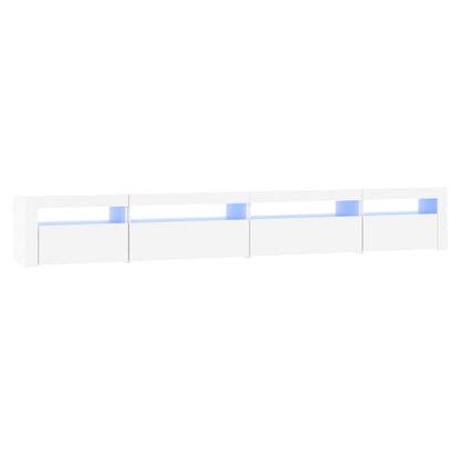 TV Cabinet with LED Lights 270x35x40 cm White 270 cm