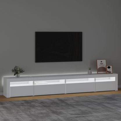 TV Cabinet with LED Lights 270x35x40 cm White 270 cm
