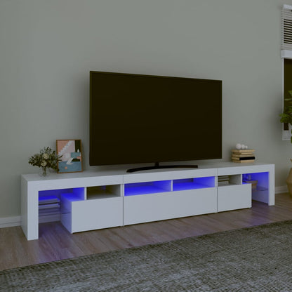 vidaXL TV Cabinet with LED Lights 260x36.5x40 cm 2 pcs