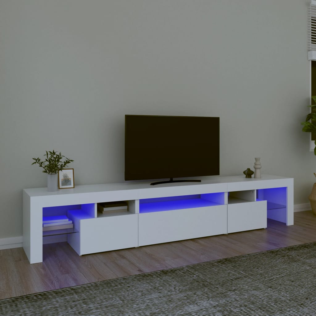 vidaXL TV Cabinet with LED Lights 260x36.5x40 cm 2 pcs