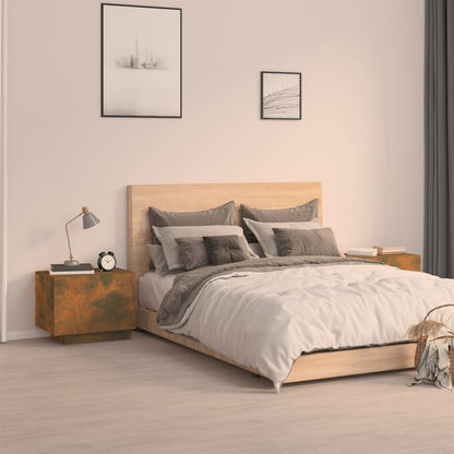 Bedside Cabinet 100x35x40 cm Engineered Wood Smoked oak