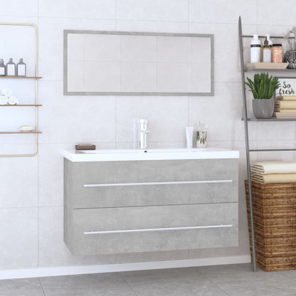 vidaXL 3 Piece Bathroom Furniture Set Concrete Grey 1