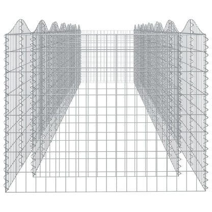 vidaXL Arched Gabion Raised Bed 600x100x100 cm Galvanised Iron 4