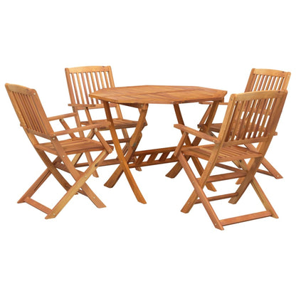 vidaXL 5 Piece Garden Dining Set Solid Wood Acacia 3