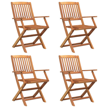 vidaXL 5 Piece Garden Dining Set Solid Wood Acacia 4